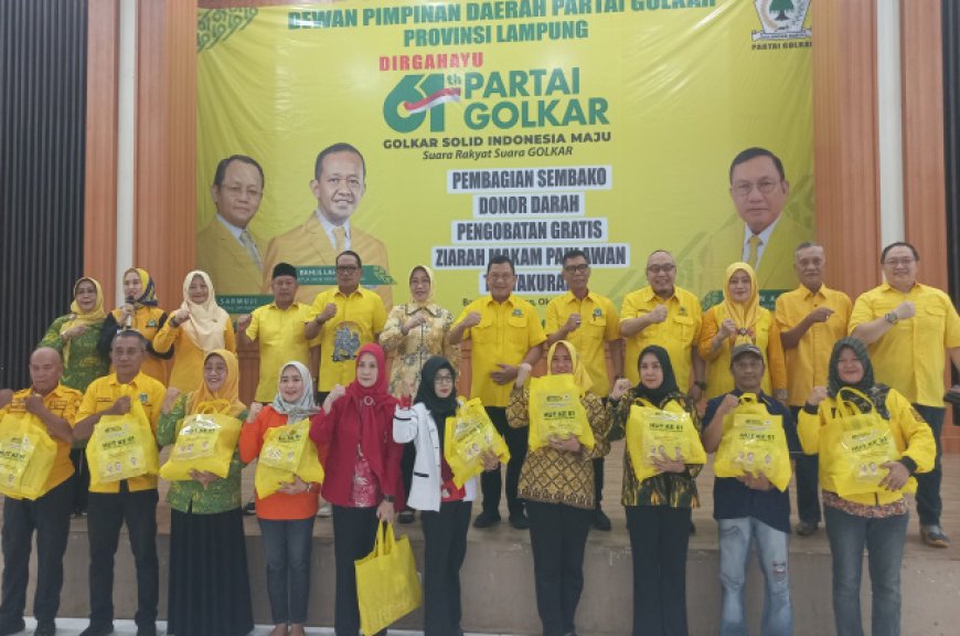 HUT ke-61, Golkar Lampung Gelar Baksos