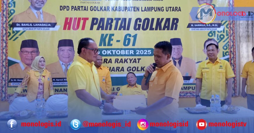 Aprozi Alam Ditunjuk Sebagai Plt Ketua Golkar Lampung Utara