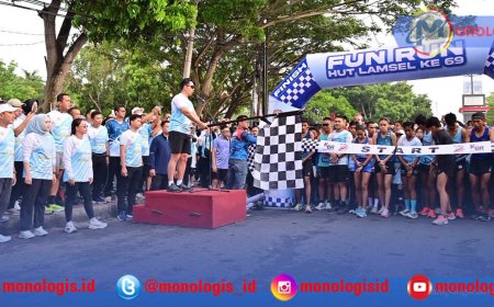 Ribuan Peserta Meriahkan Fun Run Lamsel Fest 2025