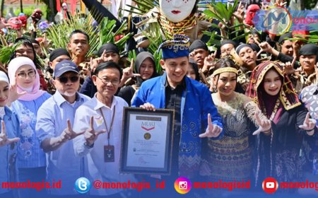 Diikuti 1.500 Pelajar, Lampung Selatan Pecahkan Rekor Pagelaran Tari Tuping