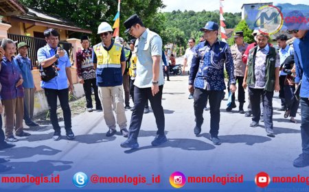 Bupati Lampung Selatan Tinjau Perbaikan Ruas Jalan Pasuruan-Gandri
