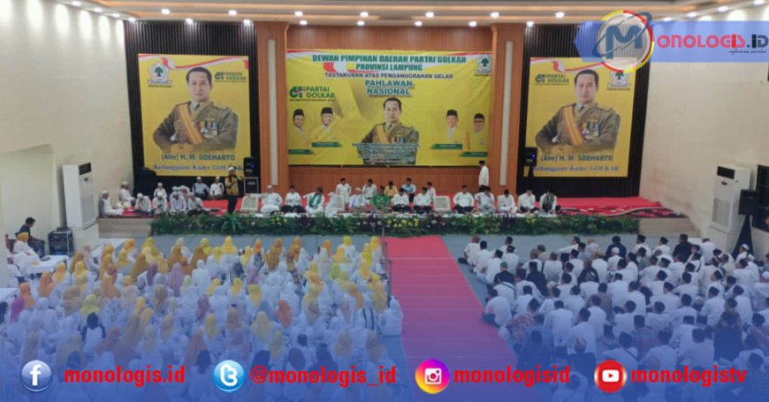 Soeharto Jadi Pahlawan Soeharto, Golkar se-Lampung Gelar Syukuran