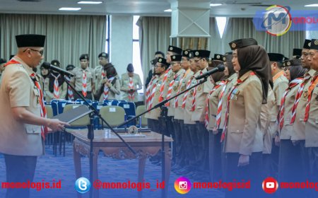 Gubernur Mirza Lantik Ketua Kwarda Pramuka Lampung 2025-2030