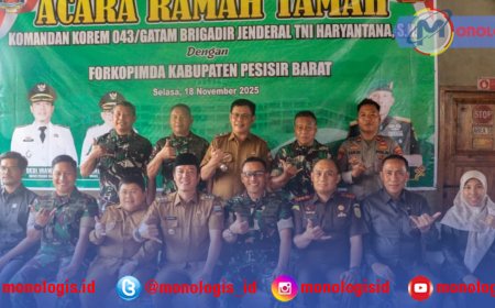 Danrem 043 Gatam Kunjungi Pesisir Barat, Bupati: Momentum Pererat Harmoni