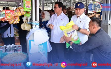 Dua Menko Tinjau Stok dan Harga Pangan di Pasar Inpres Kalianda