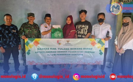 Baznas Tulangbawang Barat Salurkan Bansos untuk Penderita Stroke