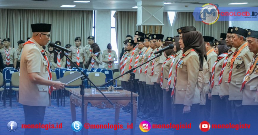 Gubernur Mirza Lantik Ketua Kwarda Pramuka Lampung 2025-2030