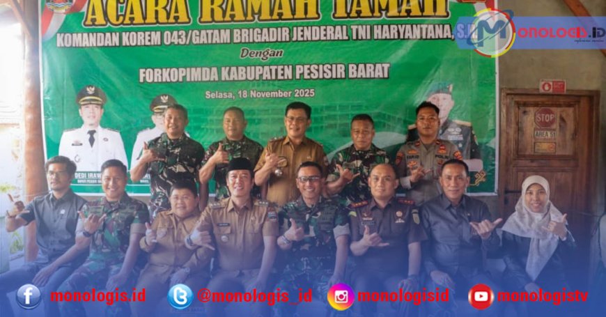 Danrem 043 Gatam Kunjungi Pesisir Barat, Bupati: Momentum Pererat Harmoni