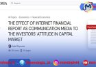 Tulisan Akademis Arief Poyuono : Dampak Pelaporan Keuangan Internet Pada Perilaku Investor