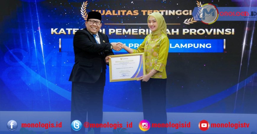 Lampung Terbaik Nasional, Satu-satunya Provinsi Raih Predikat Tertinggi Ombudsman