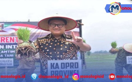 Ketua DPRD Lampung Turun ke Sawah! Tanam Padi Bareng Forkopimda