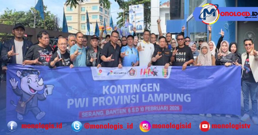 Sekdaprov Marindo Kurniawan Lepas Kontingen PWI Lampung Hadiri HPN 2026 di Banten 