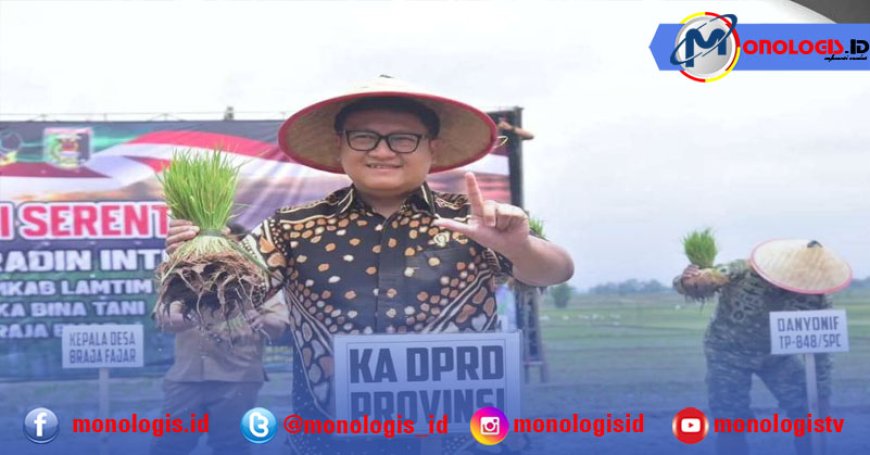 Ketua DPRD Lampung Turun ke Sawah! Tanam Padi Bareng Forkopimda