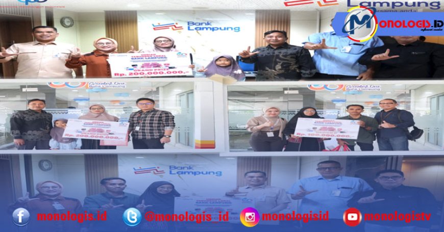 Bank Lampung Serahkan Grand Prize Hadiah Undian Simpeda Lokal Bank Lampung 