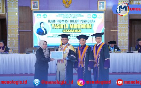 Yasinta Mahendra Berhasil Raih Doktor Dalam Sidang Terbuka Promosi Doktoral FKIP Unila
