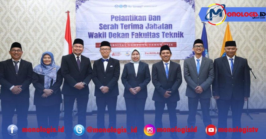 Para Pejabat Dekan FT-Unila Resmi Dilantik Rektor