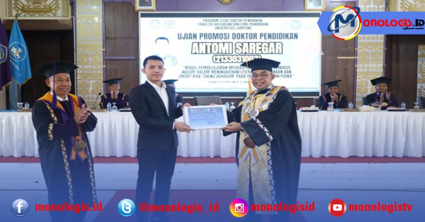 Literasi Kebencanaaan Model PINTAR Berhasil Bawa Antomi Siregar Jadi Doktoral di Unila