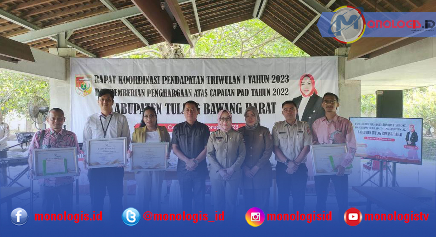 Capaian PAD, Pemkab Tulangbawang Barat Berikan Penghargaan ke OPD dan Kecamatan