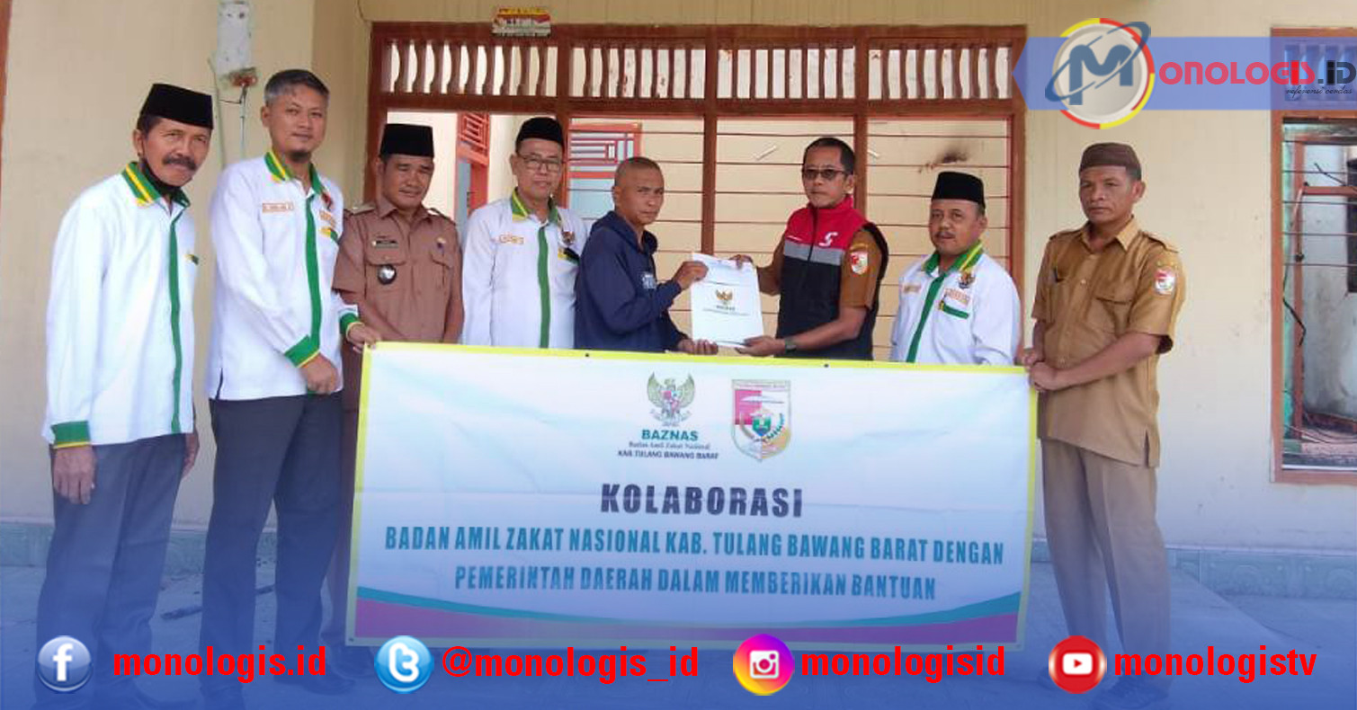 Korban Kebakaran Terima Bantuan Rp3 Juta Dari Baznas Tulangbawang Barat