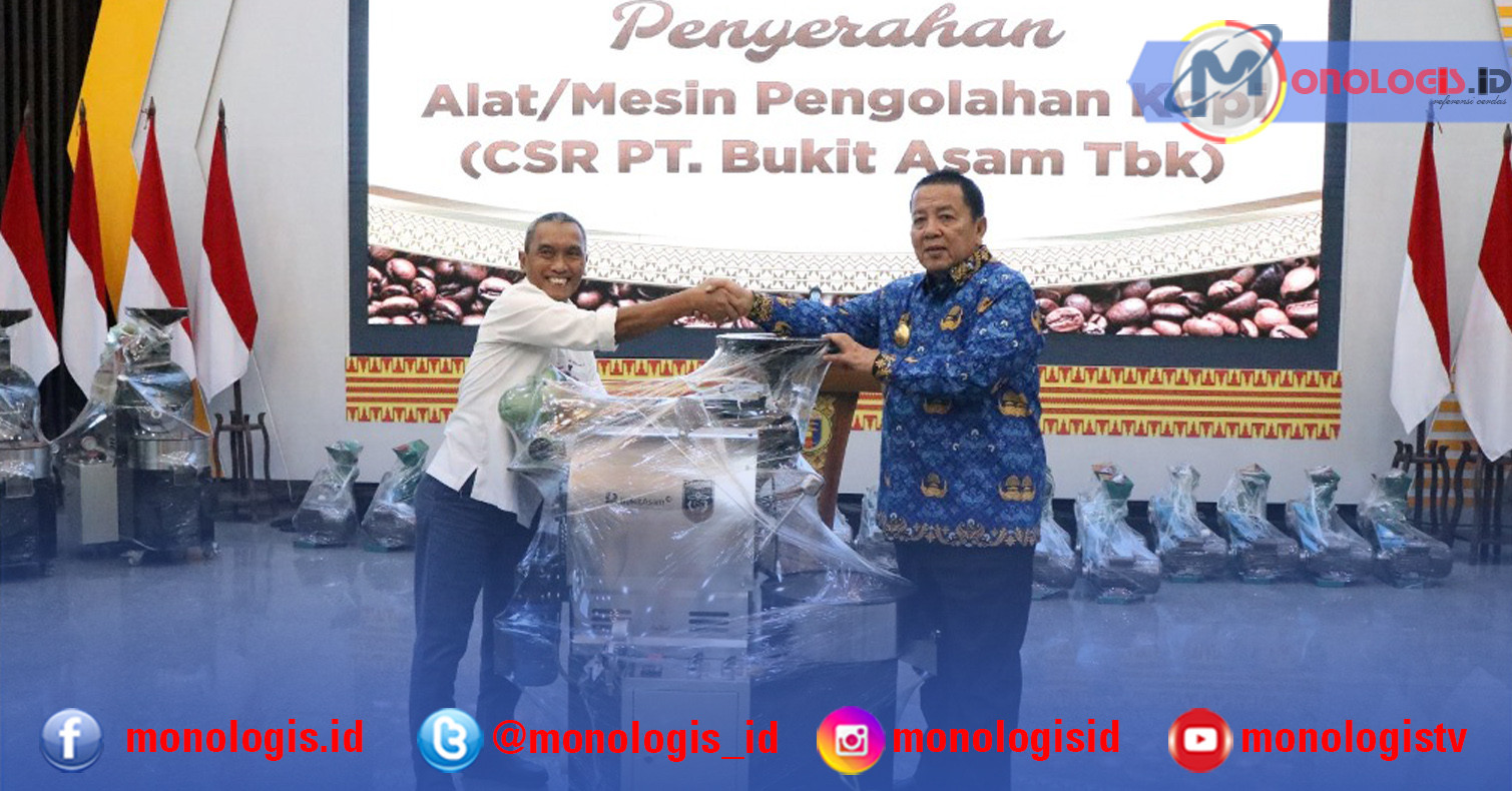 Pemprov Lampung Terima Bantuan Mesin Pengolahan Kopi dari PT Bukit Asam