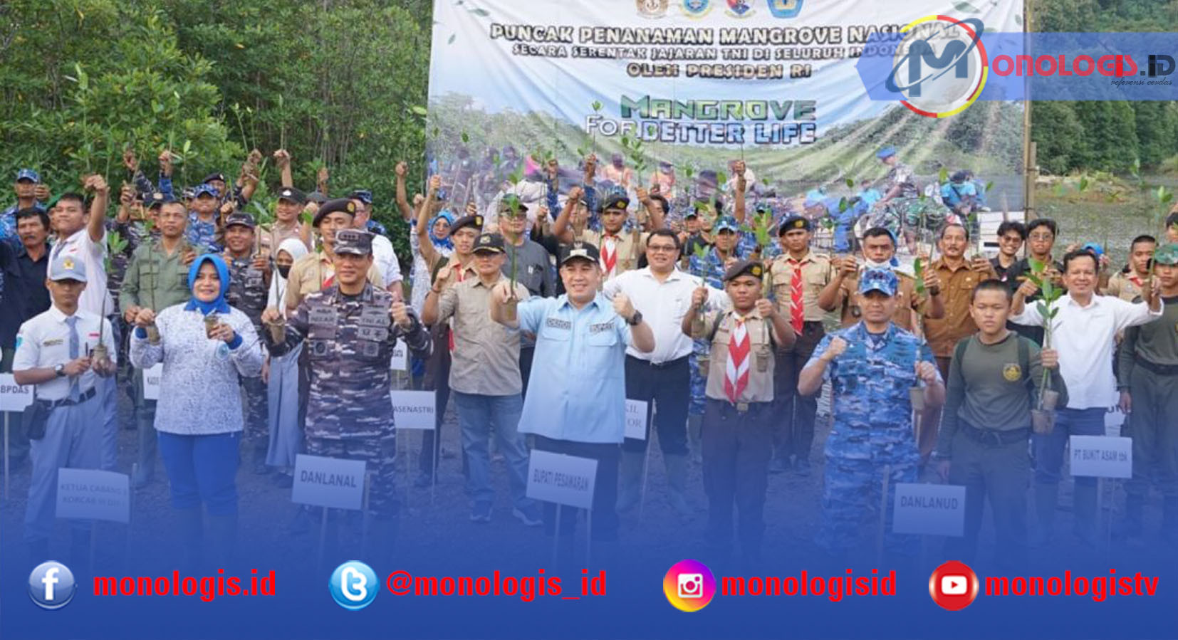 Wakil Rektor Unila Hadiri Penanaman Mangrove Serentak