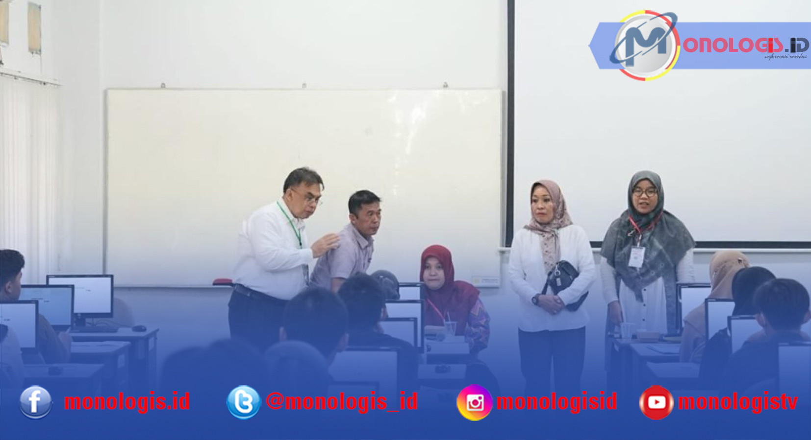 Dua Warek Unila Monitoring Pelaksanaan UTBK SNBT 2023