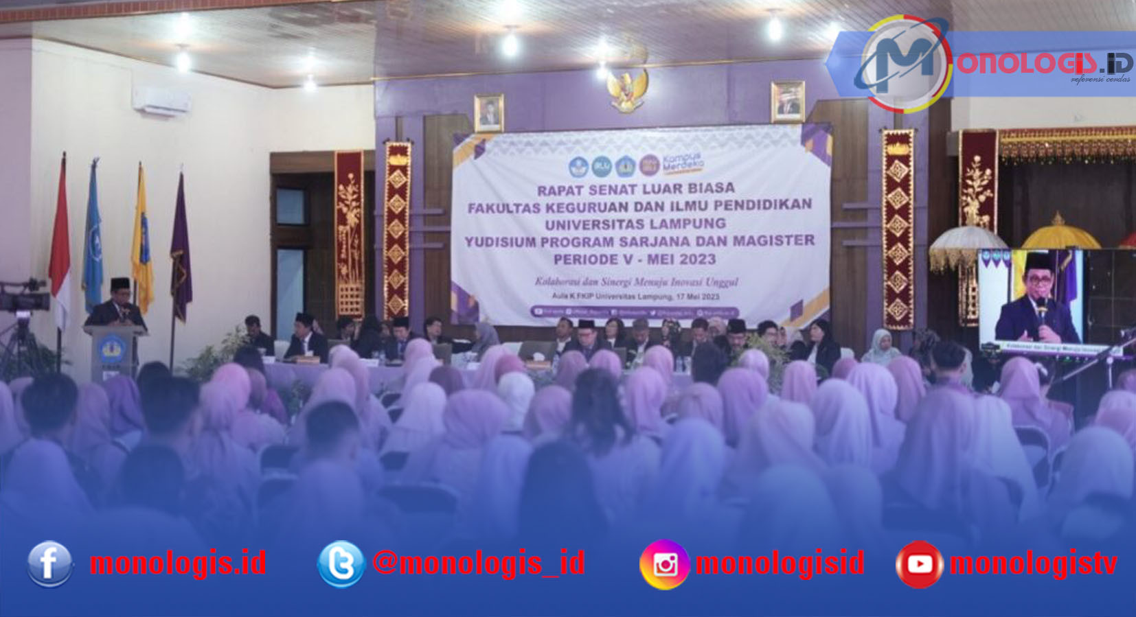 FKIP Unila Gelar Yudisium Lulusan Sarjana dan Magister