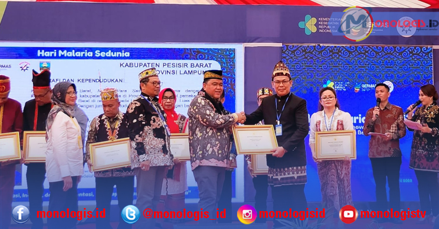 Dinyatakan Bebas Malaria, Pesisir Barat Terima Sertifikasi dari Menkes