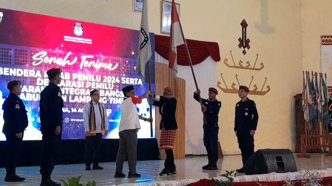KPU Lampung Timur Gelar Kirab Pemilu 2024