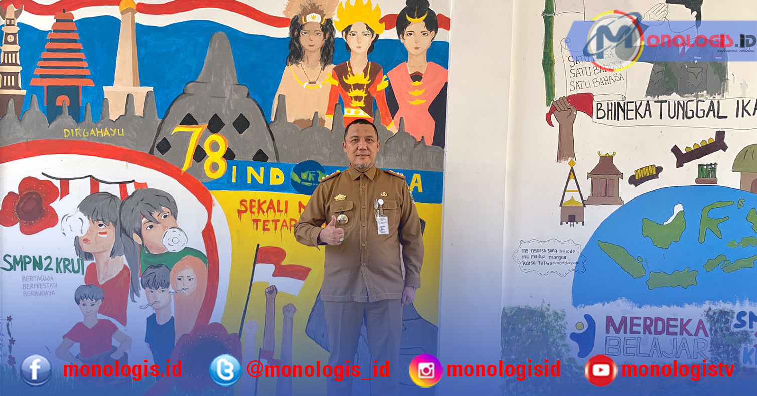 Disdikbud Pesisir Barat Ajak Pelajar Membuat Mural