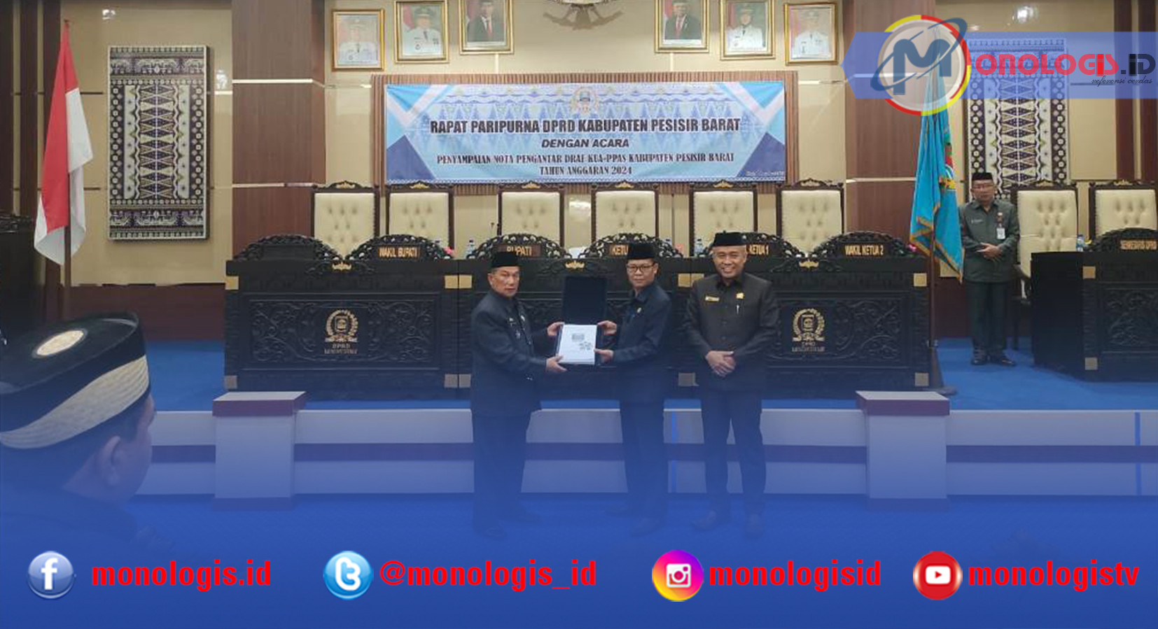 Wabup Pesisir Barat Sampaikan Nota Pengantar KUA-PPAS 2024