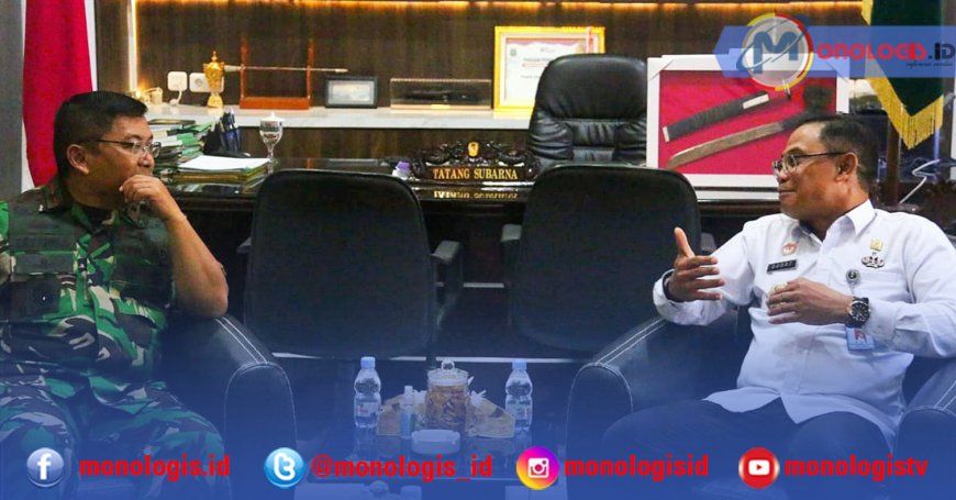Kakanwil Kemenkumham Perkenalkan Diri ke Danrem 064 Maulana Yusuf