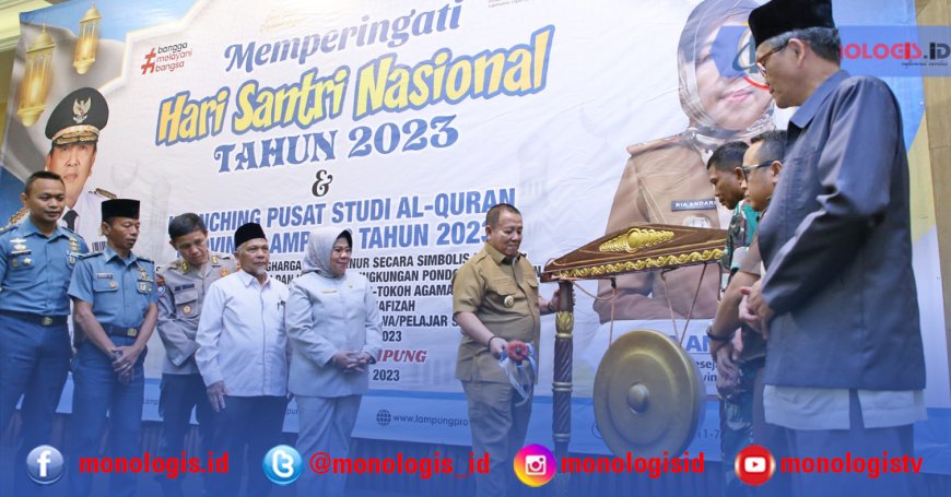 Hari Santri Nasional 2023, Gubernur Lampung Luncurkan Pusat Studi Al-Quran