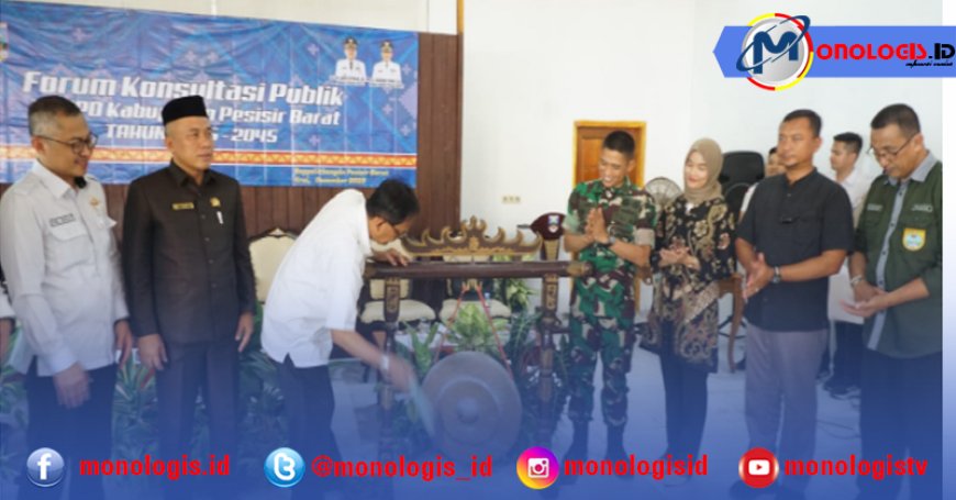 Forum Konsultasi Publik Pesisir Barat Bahas Ranwal RPJPD 2024 - 2045
