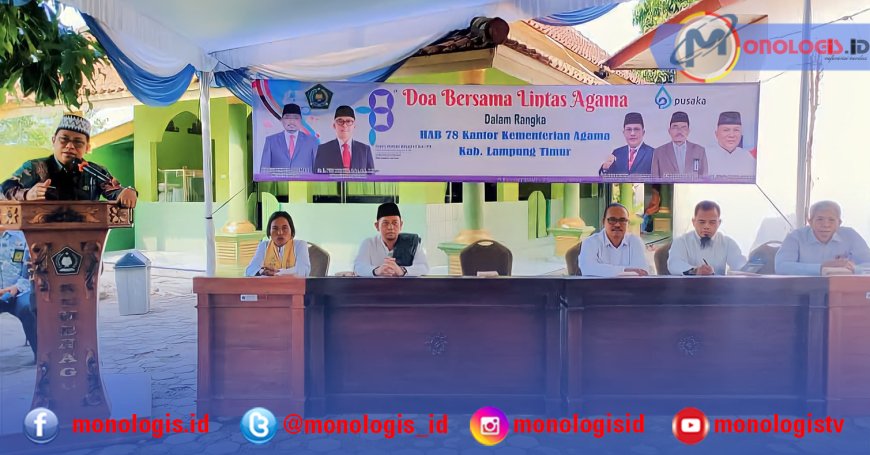 Kemenag Lampung Timur Gelar Doa Bersama Lintas Agama