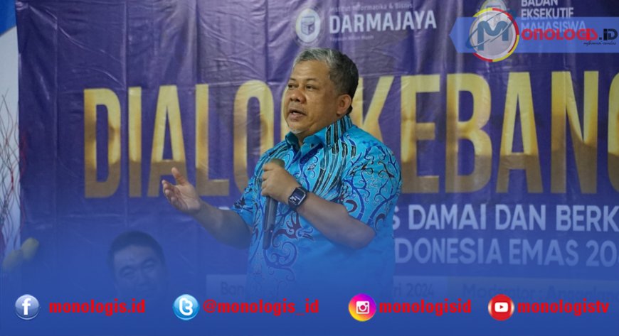 BEM IIB Darmajaya Bersama Fahri Hamzah Sampaikan Gagasan dan Pikiran Dalam Dialog Kebangsaan