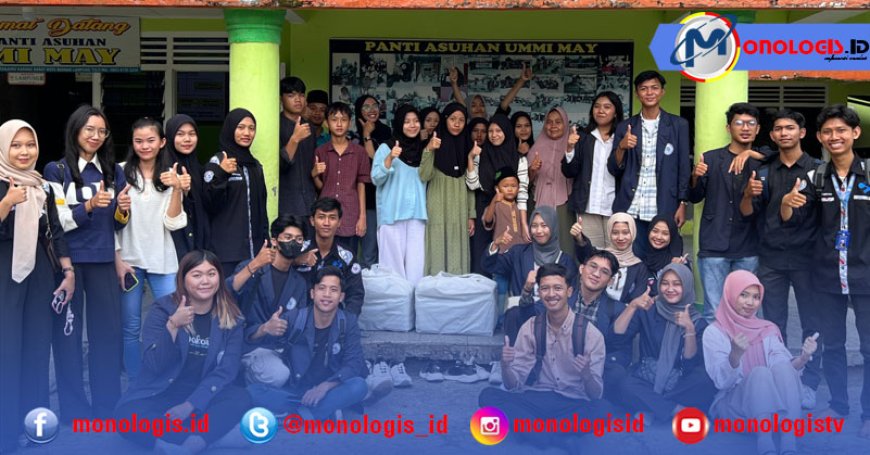 Mahasiswa IIB Darmajaya Antusias Bagikan Nasi Kotak dari Yayasan Alfian Husin di Panti Asuhan