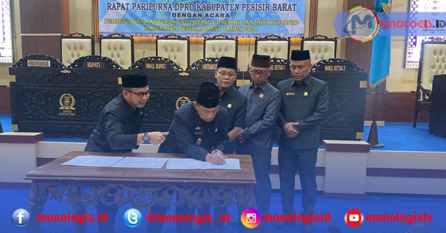 Empat Raperda Pesisir Barat Disetujui Menjadi Perda