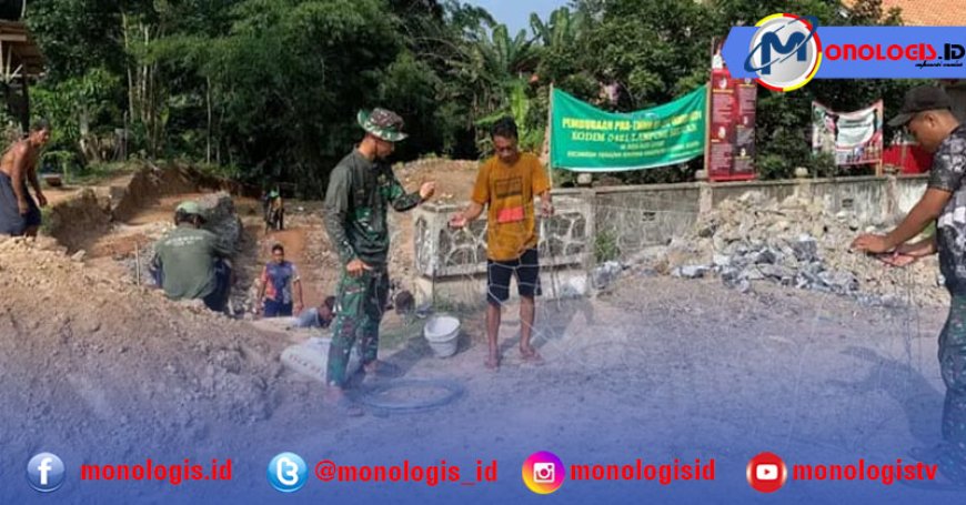 Rangkain TMMD ke 120 diLamsel diwujudkan dengan berbagai pembangunan fisik