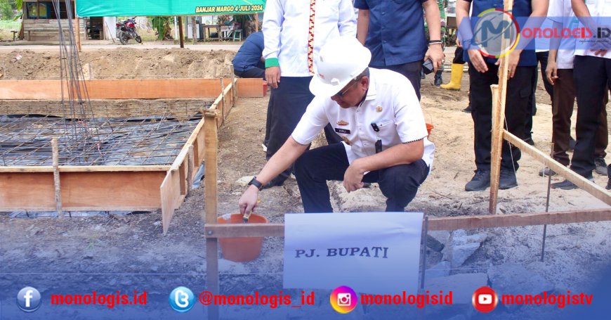 Pembangunan Tugu Kerukunan Kampung Penawarrejo Tulangbawang Dimulai