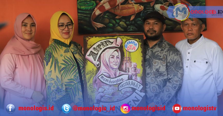 Seniman Gambarkan Harapan untuk Airin Melalui Lukisan