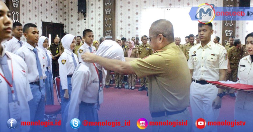 Sekda Tulangbawang Lantik 33 Calon Paskibraka