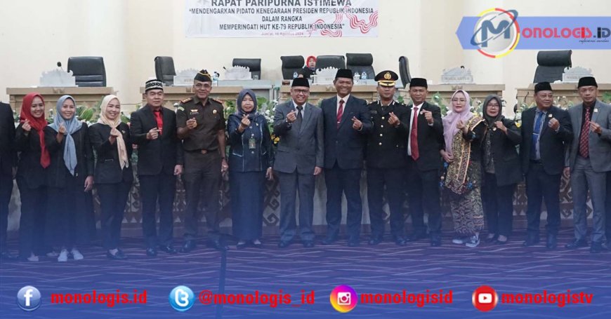 Pj Bupati Tulangbawang Dengarkan Pidato Kenegaraan Presiden RI di DPRD