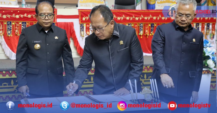 Ketua DPRD dan Pj Gubernur Tandatangani Raperda APBD Lampung 2025