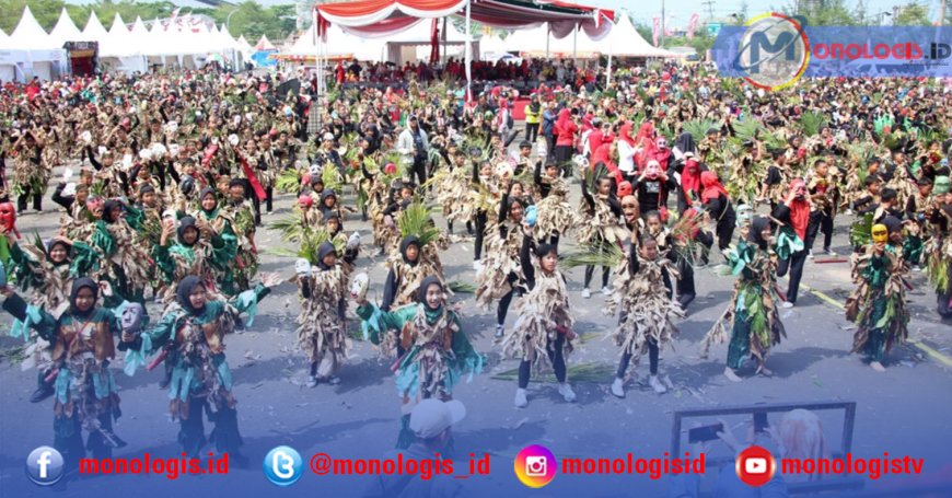 Lampung Selatan Expo 2024, Ribuan ASN dan Pelajar Ikuti Tari Tupping massal