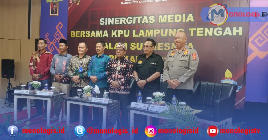 KPU Lampung Tengah Gelar Sosialisasi dan Pendidikan Pemilih Bersama Insan Pers