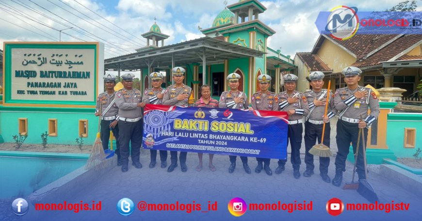 Satlantas Polres Tulangbawang Barat Gelar Bakti Religi