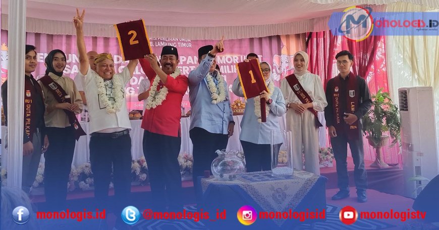 KPU Lampung Timur Tetapkan Ela-Azwar Nomor 1, Dawam-Ketut 2