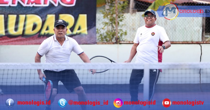 Pj Gubernur Lampung Buka Turnamen Tenis Lapangan Danrem Cup