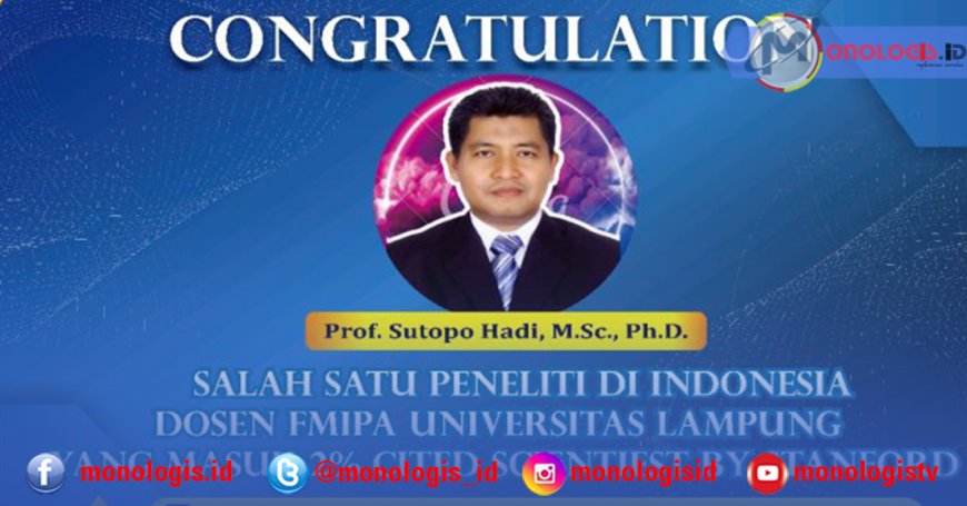 Dosen FMIPA Unila Masuk Peneliti Top 2% Dunia